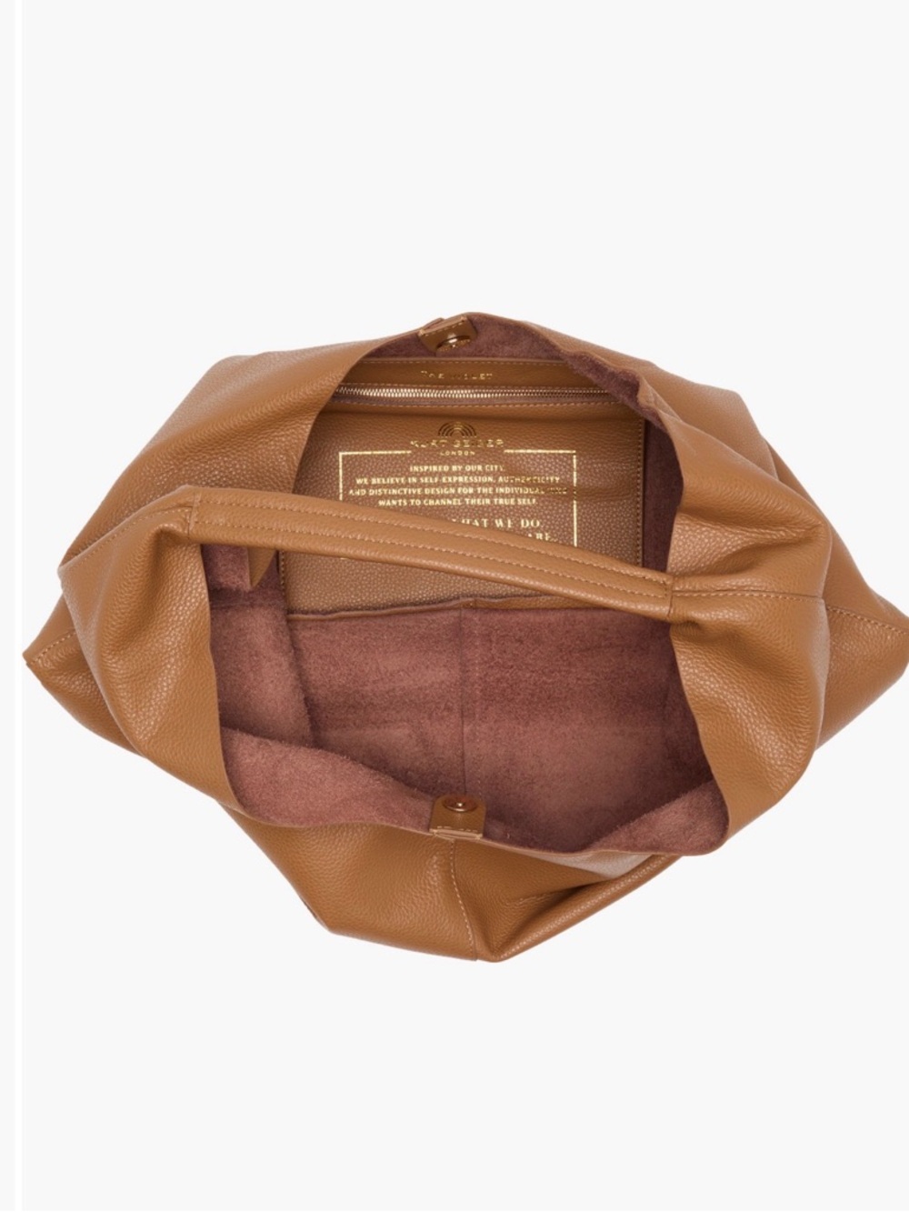 Kurt Geiger London Violet Brown Leather Slouch Hobo Bag; NWT - Picture 3 of 8
